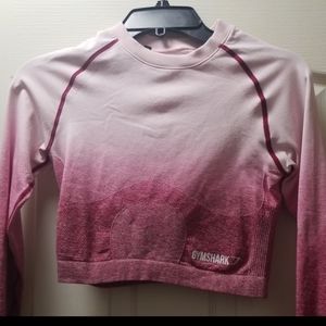 Gymshark ombre seamless long sleeve crop medium